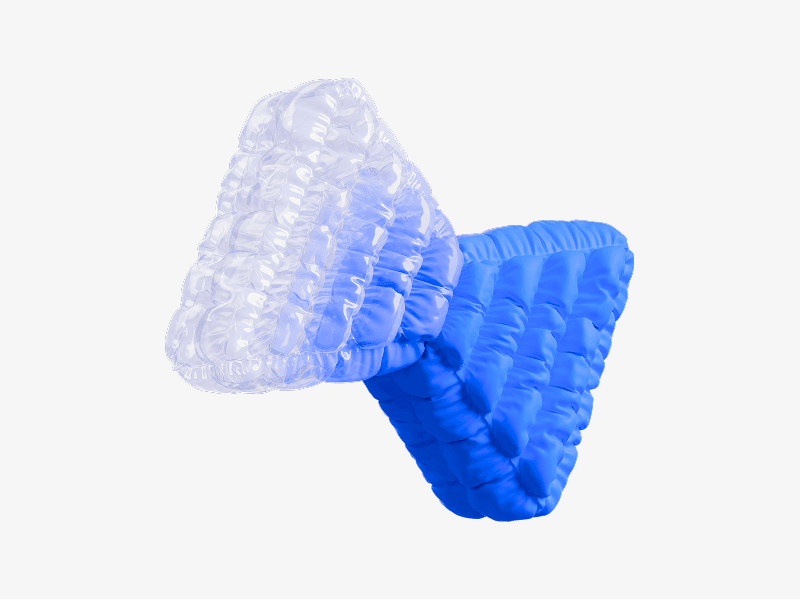 inflatable abstract wave shape in 3d
