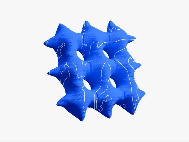 inflatable abstract star grid shape in 3d