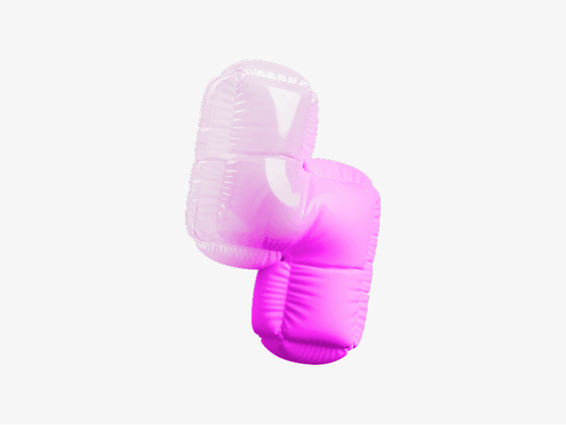 inflatable letter j shape in 3d