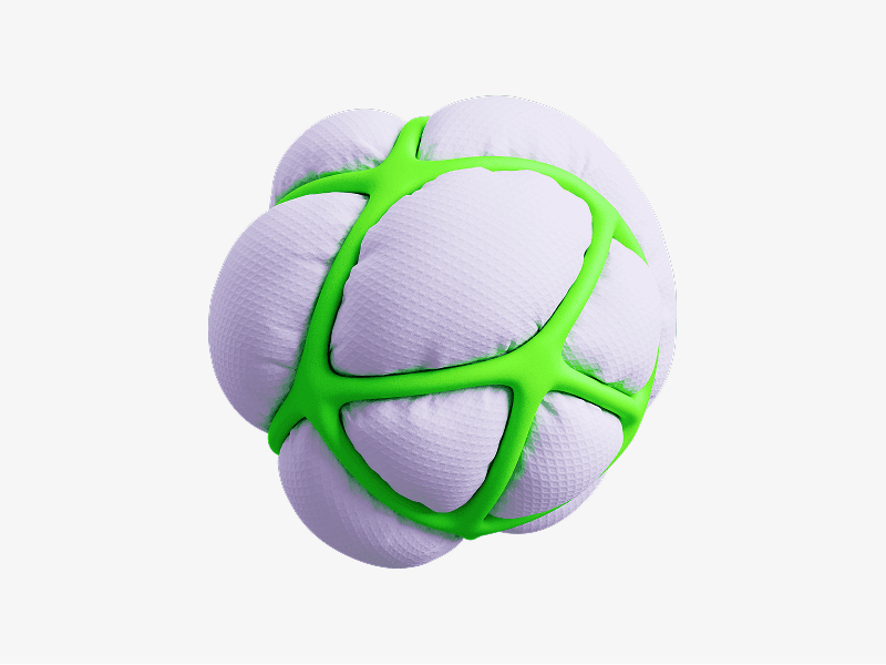 inflatable abstract sphere net shape in 3d