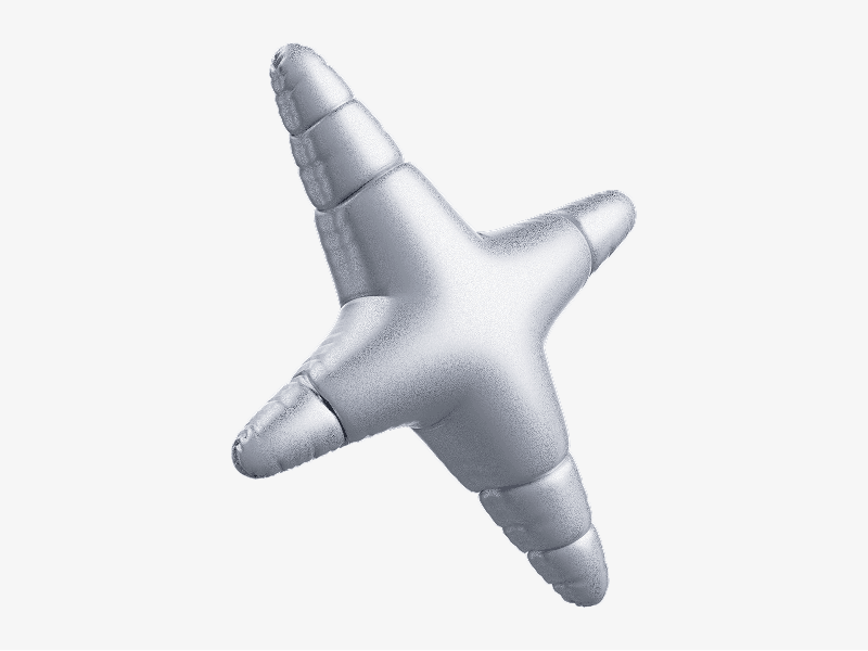 inflatable abstract star shape in 3d