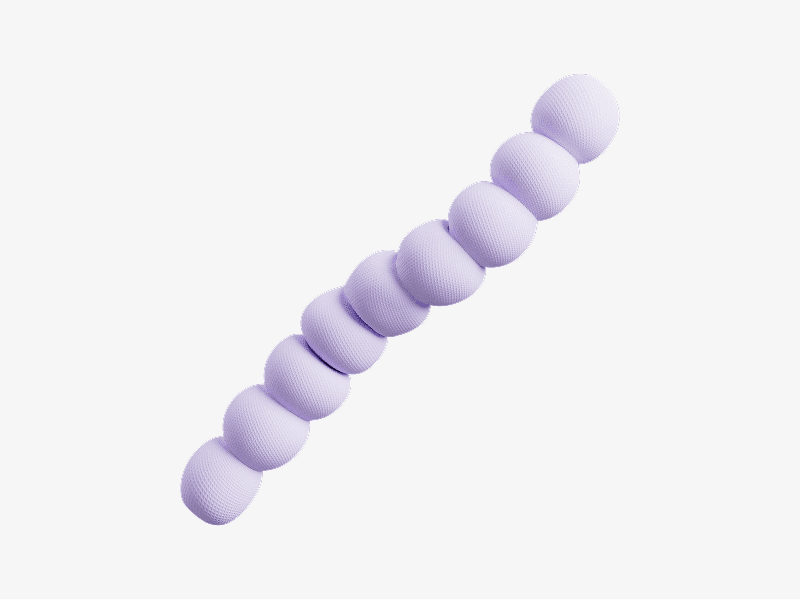 inflatable bead line abstract shape in 3d