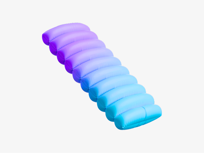 inflatable abstract stair shape in 3d