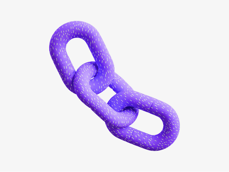 inflatable abstract chain shape in 3d