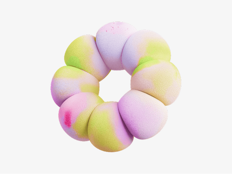 inflatable abstract ring shape in 3d