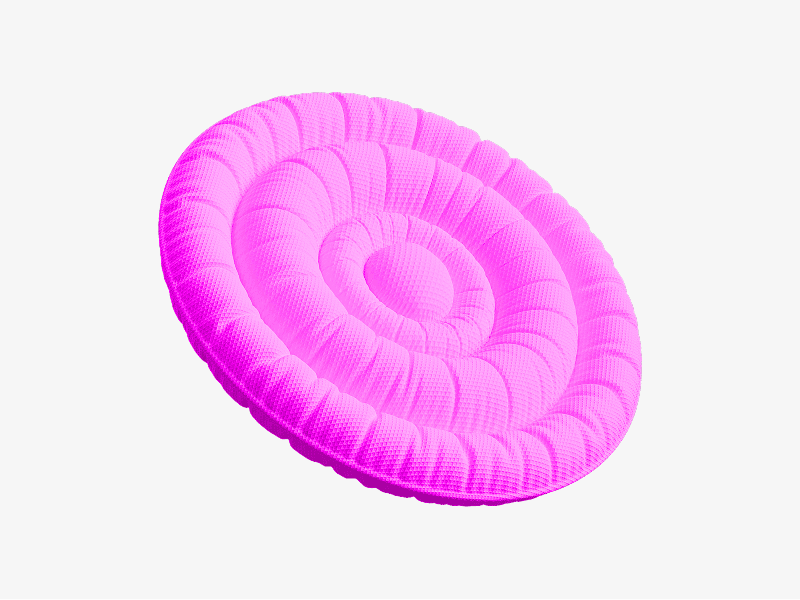 inflatable abstract disc shape in 3d