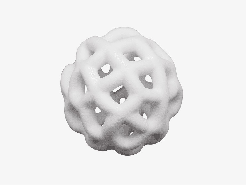 3D organic porous spherical abstract shape