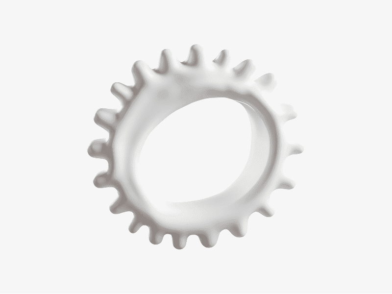 3D organic ring shape with rounded spikes and irregular surface