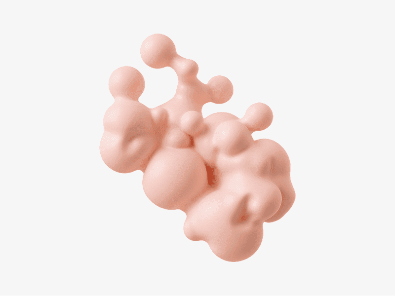 3D organic abstract bubble cluster shape