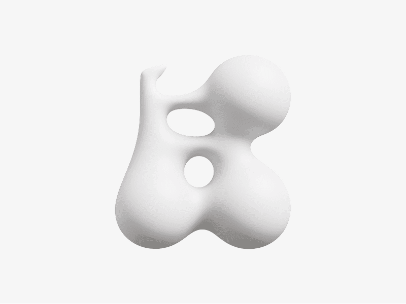 3D organic abstract cell-shaped form