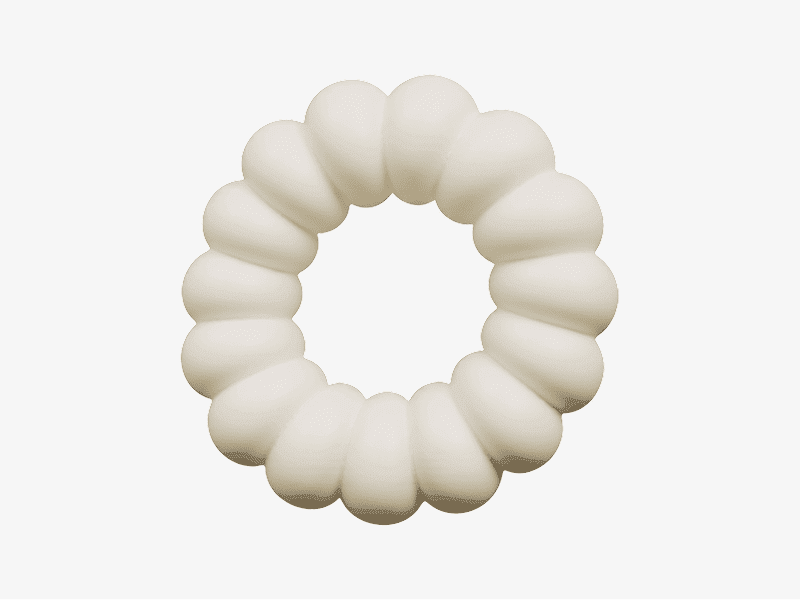 Organic 3D segmented loop with rounded repeating elements