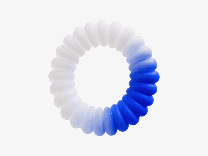 3D organic abstract segmented circular form with repeating rounded elements