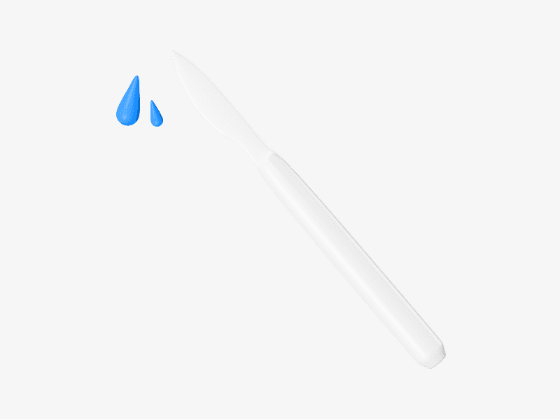 Medical dropper pipette with liquid drops shown as a clean 3D illustration