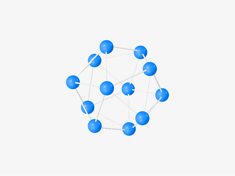 Molecule structure shown as a blue 3D illustration