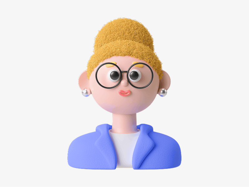 Real estate consultant character shown as a 3D illustration