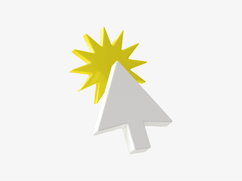 Arrow pointer shape shown as a clean 3D illustration