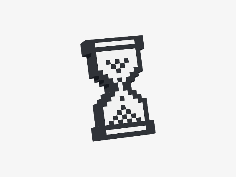 3d illustration of an hourglass