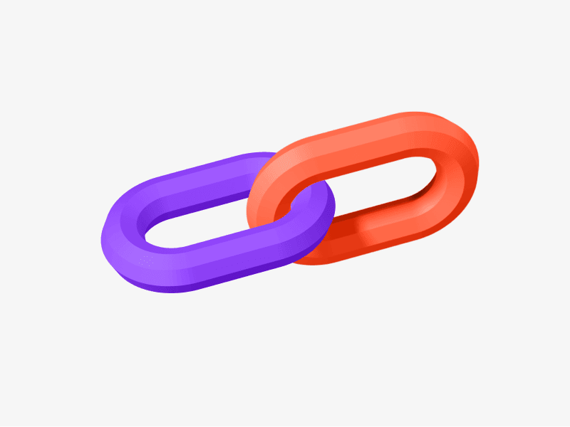 3d illustration of secure link connection