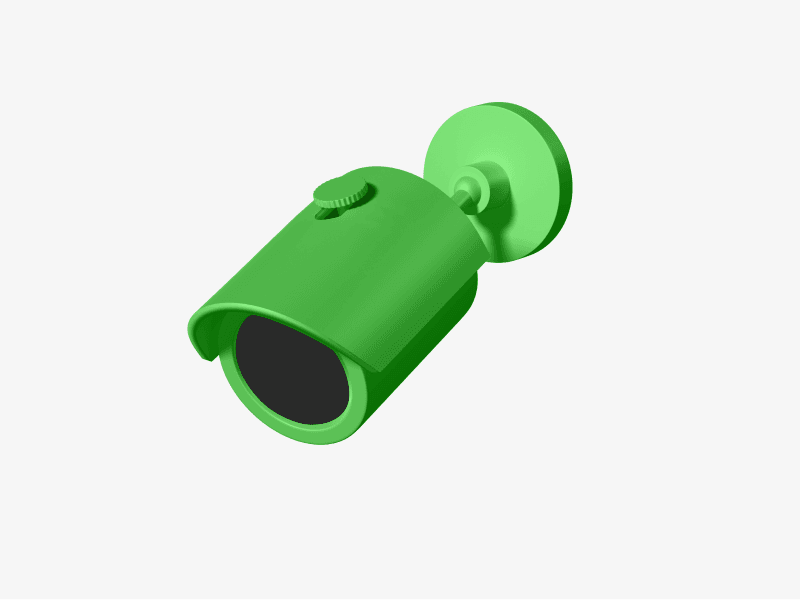 3d illustration of a security camera