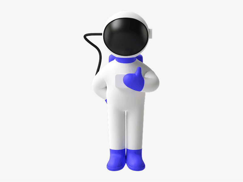 3d illustration of an astronaut standing still