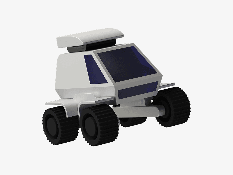 3d illustration of a space rover vehicle