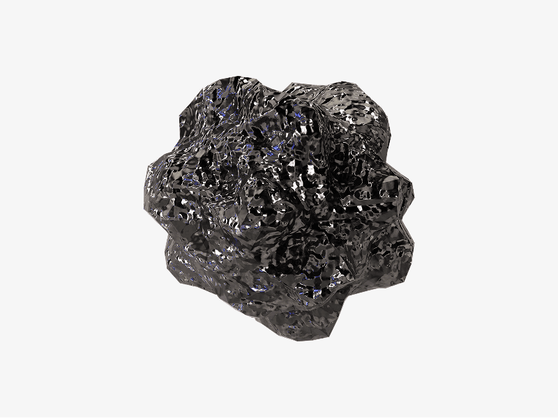 3d illustration of a meteorite stone