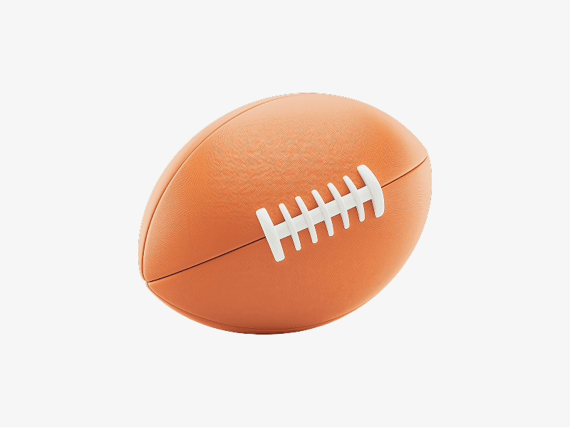 American football ball shown as a clean 3D illustration