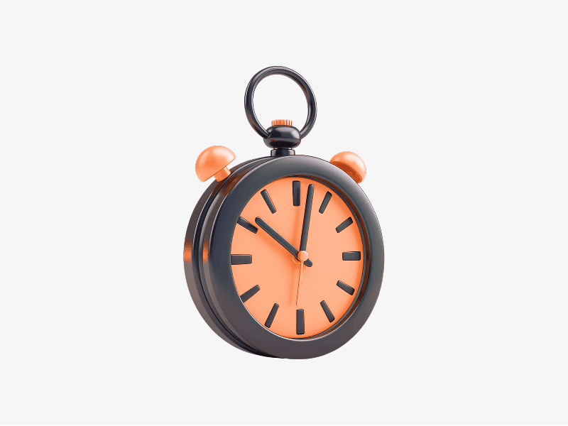 Stopwatch timer shown as a simple 3D illustration