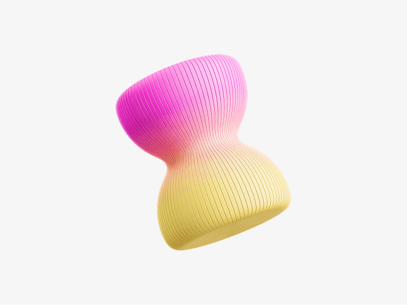 Gradient soft pedestal abstract shape shown as a 3D illustration
