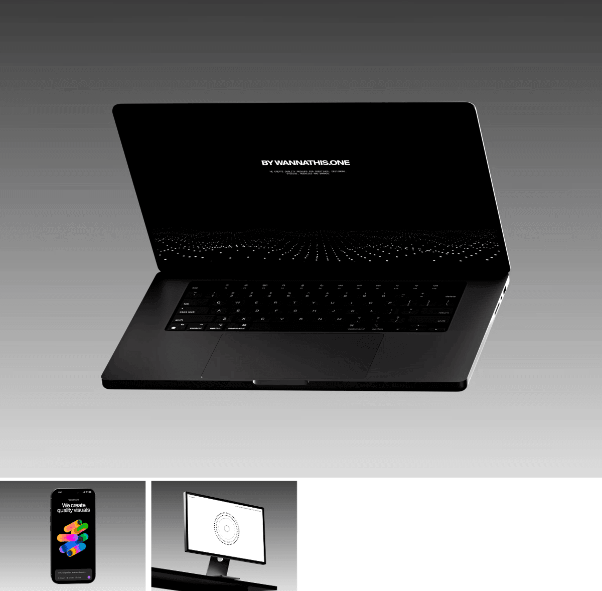 Dark Animated Apple Device Mockups for design projects