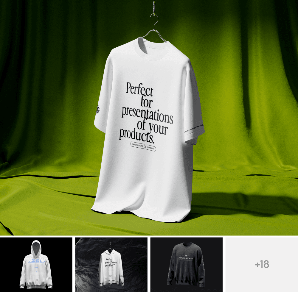 Apparel mockups for design projects
