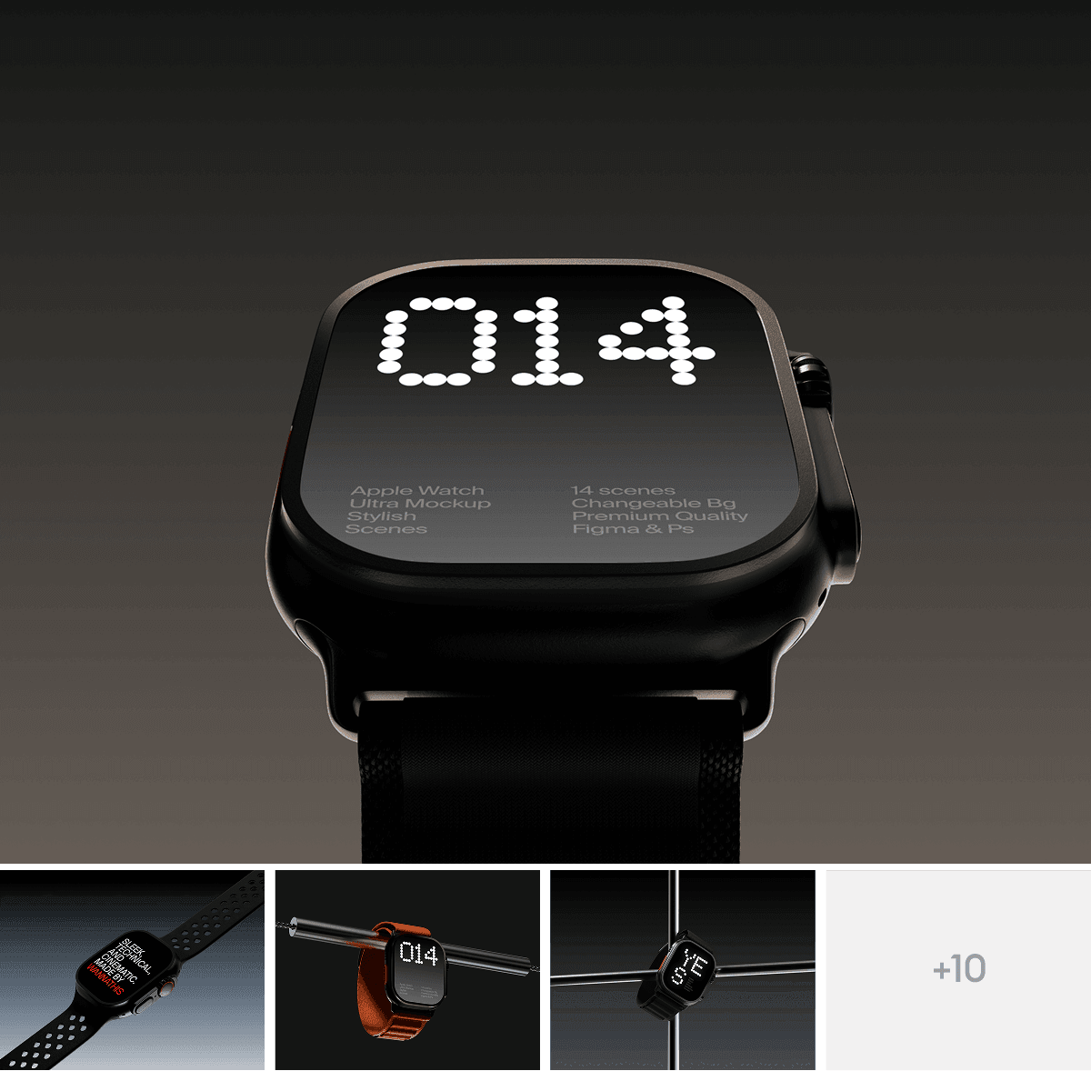 Apple Watch Ultra Mockups for design projects