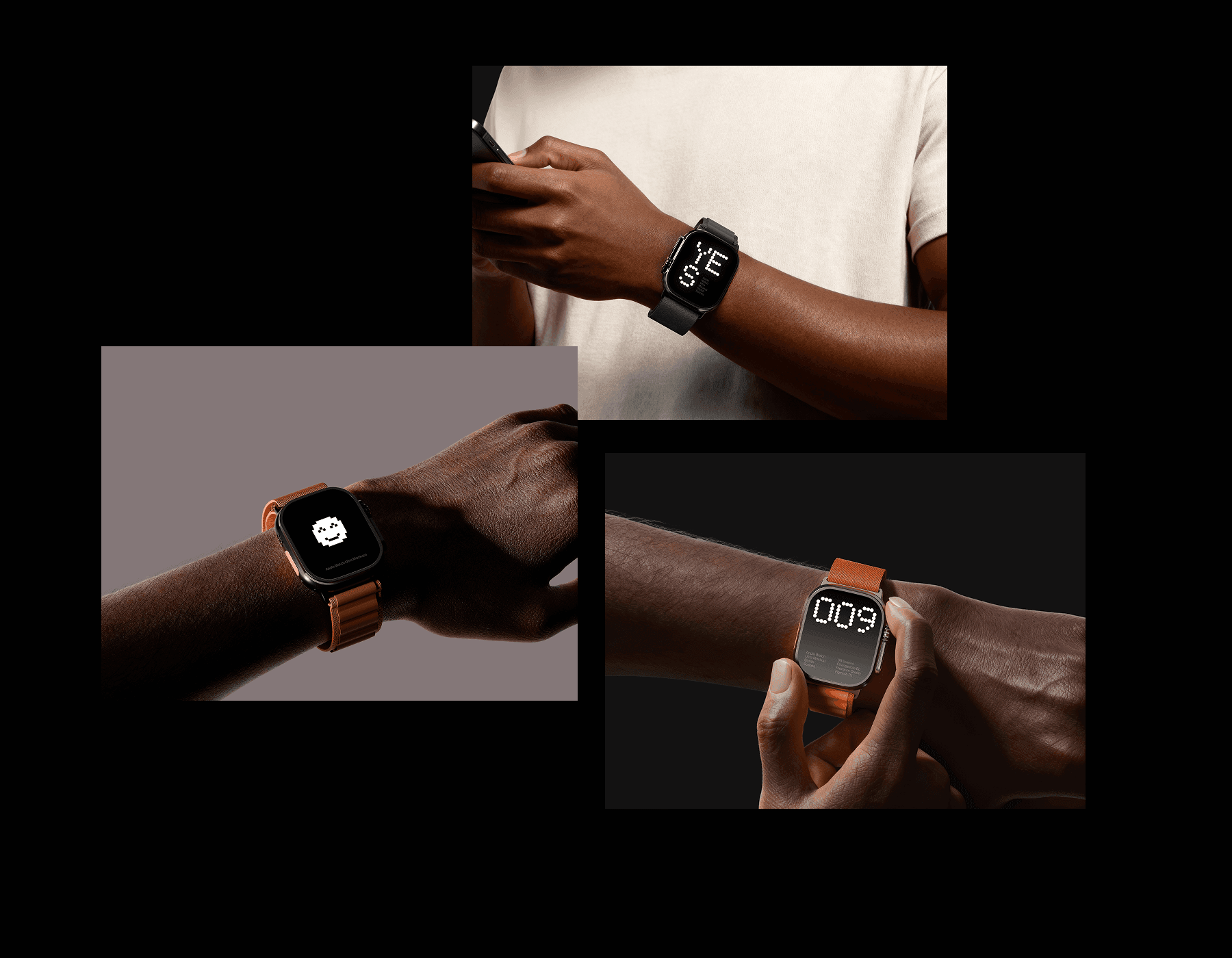 Apple Watch Ultra Hands Mockups for marketing presentations