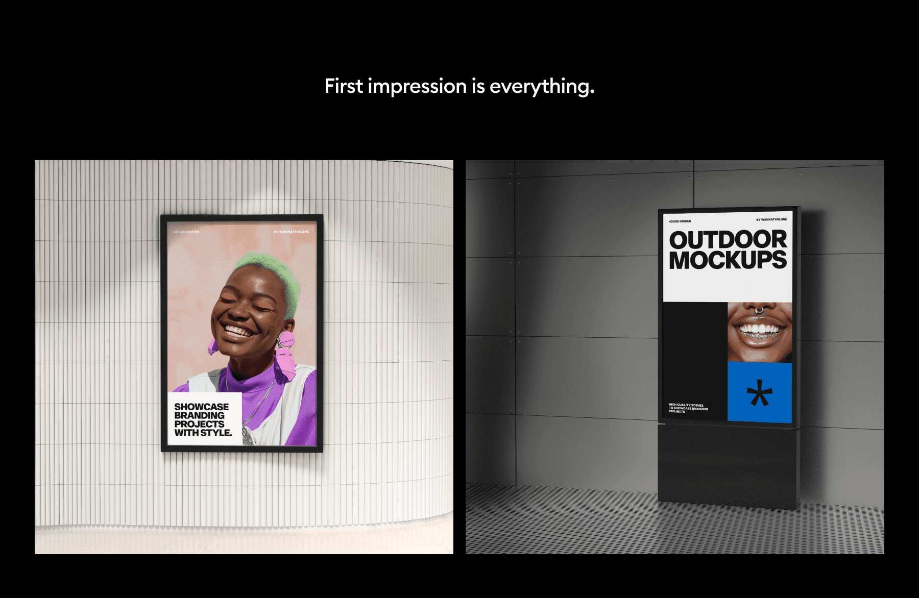 Outdoor billboard mockups for design projects