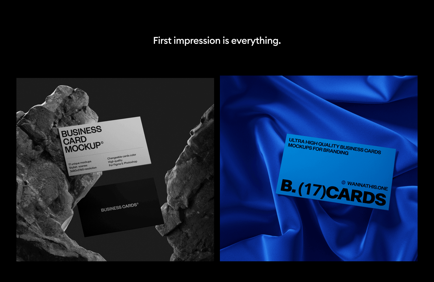 Business cards mockups for design projects