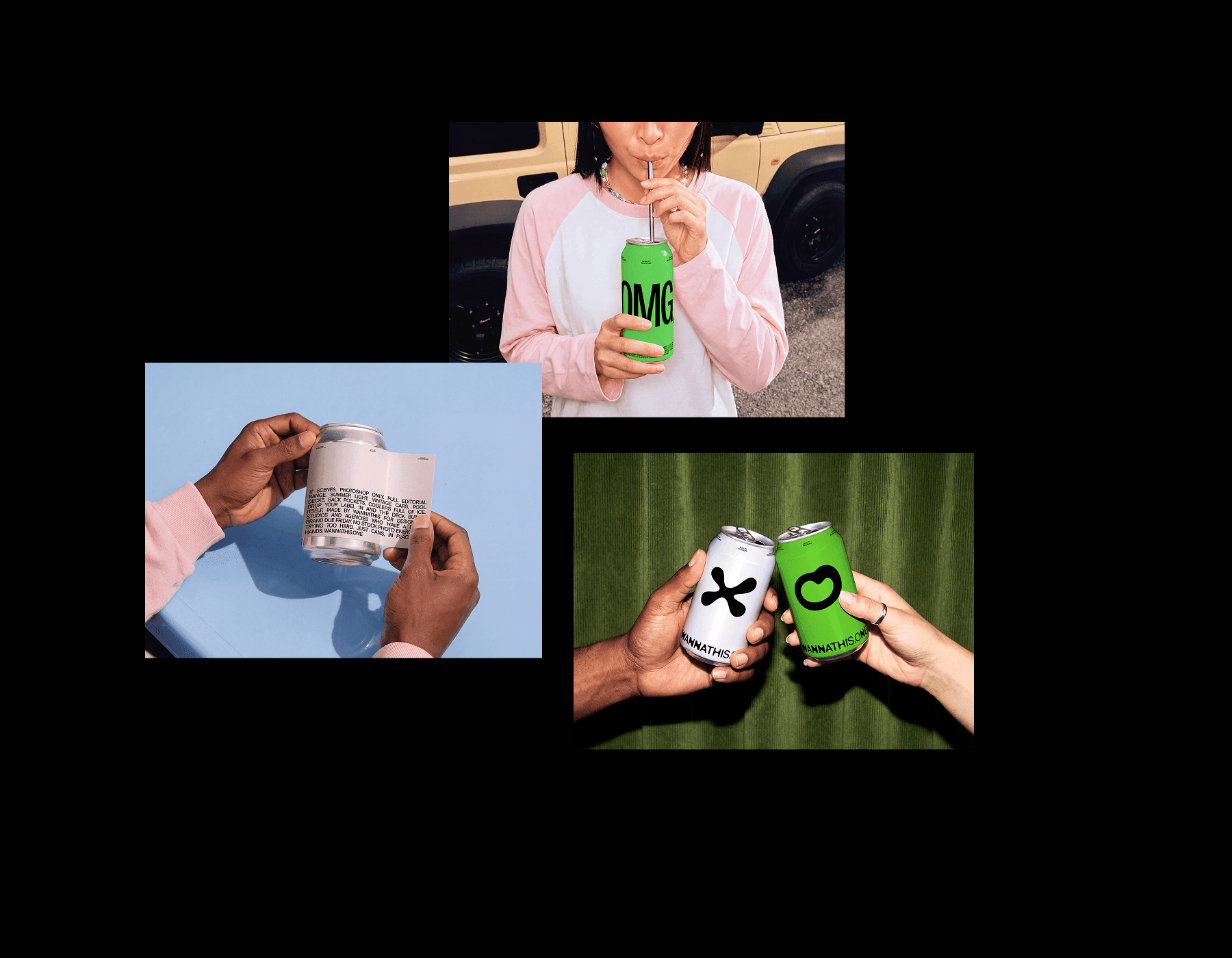 Lifestyle Can Mockups in Hand for design presentations