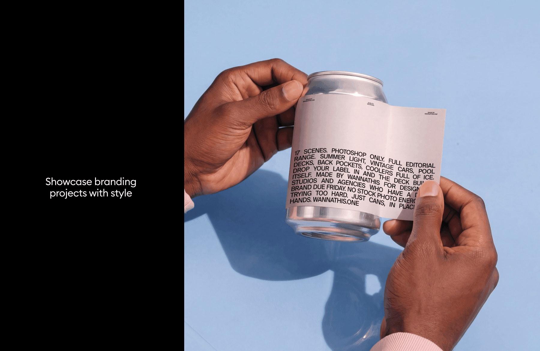 Lifestyle Can Mockups in Hand for smm projects