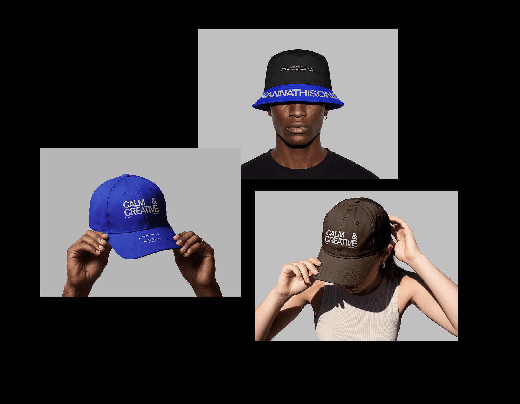 Caps and Beanies Mockups on People for design presentations