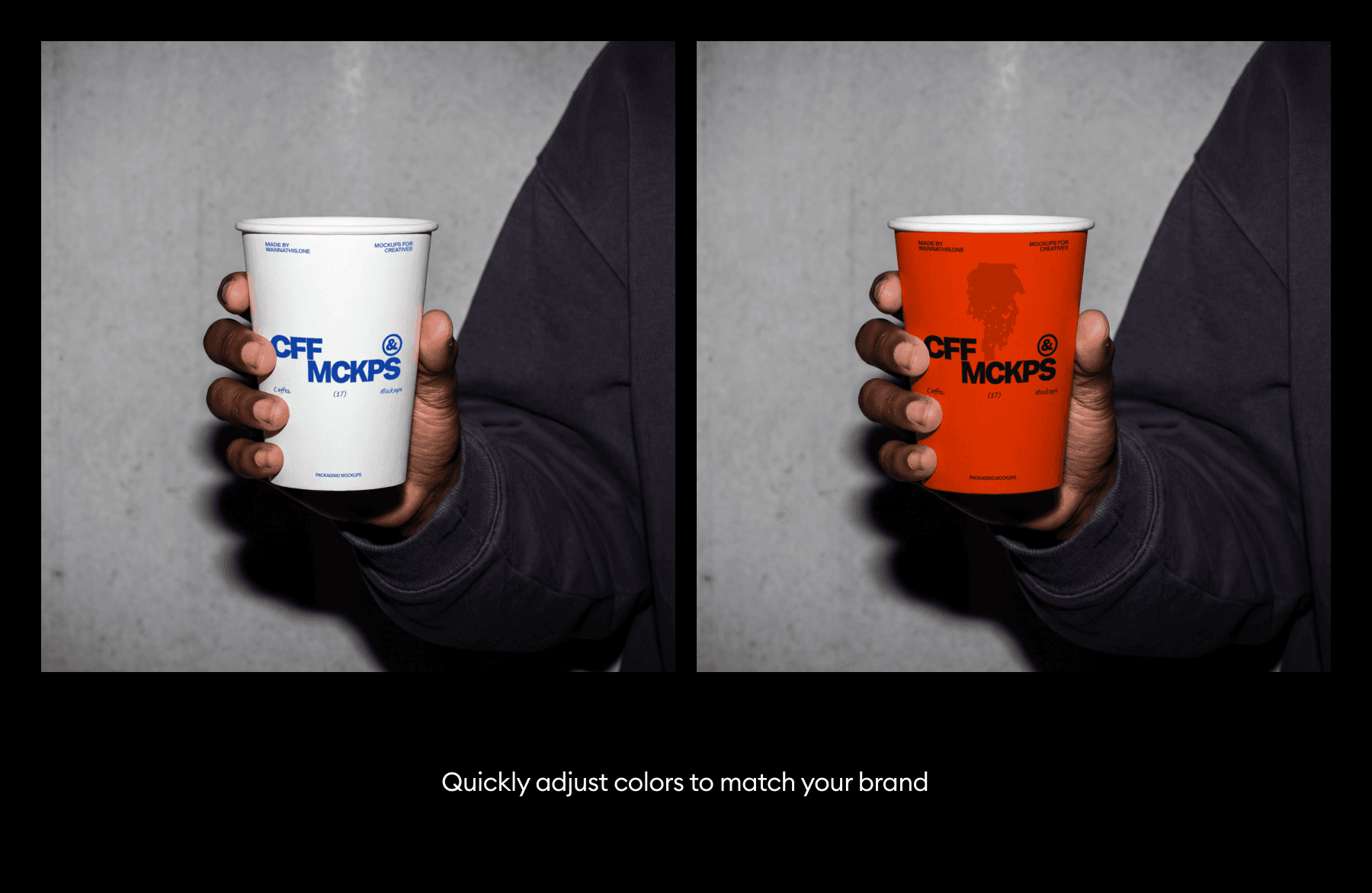Coffee Mockups for identity visualisation