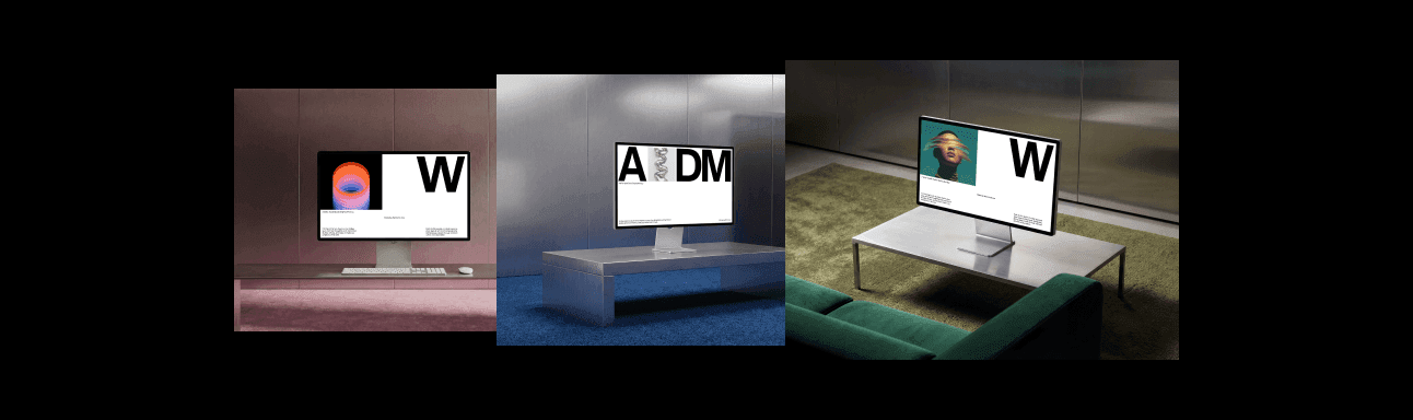 Contemporary Studio Display Mockups for UI presentations