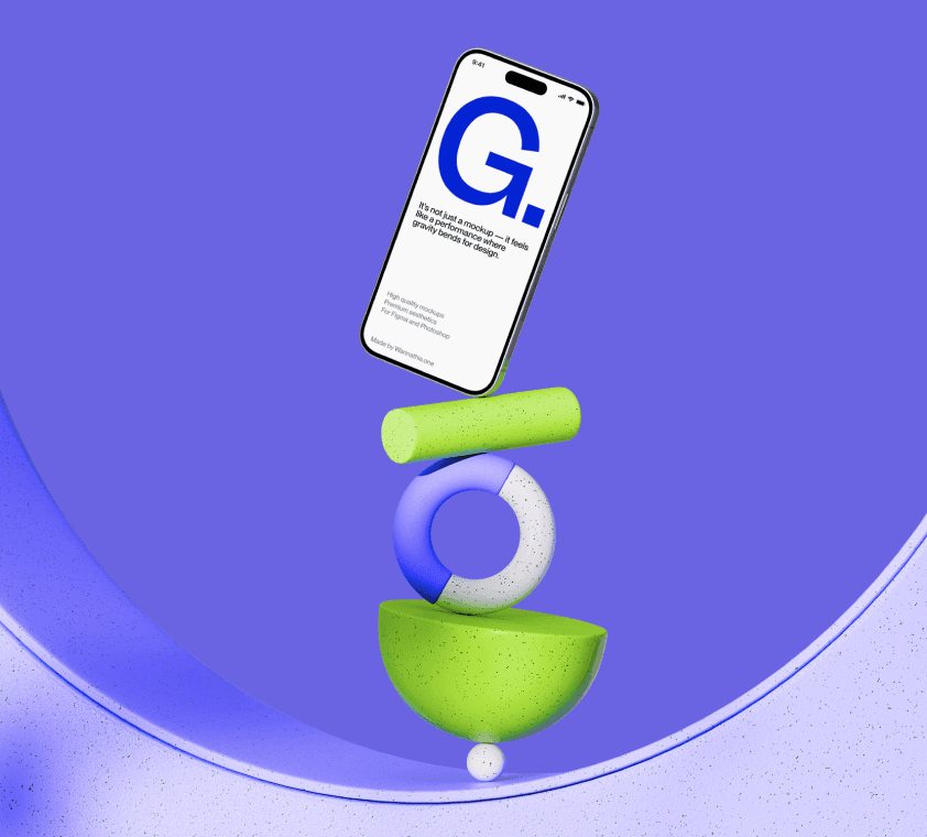 Free Playful iPhone mockup for design projects