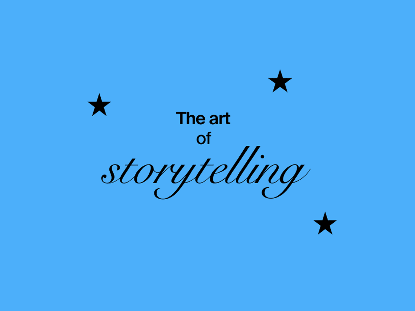 The art of storytelling in design with expressive typography on dark background