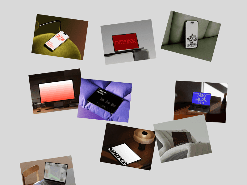 Collage of interior device mockups for designers — iPhones, iPads, and MacBooks featured in the article by Wannathis.
