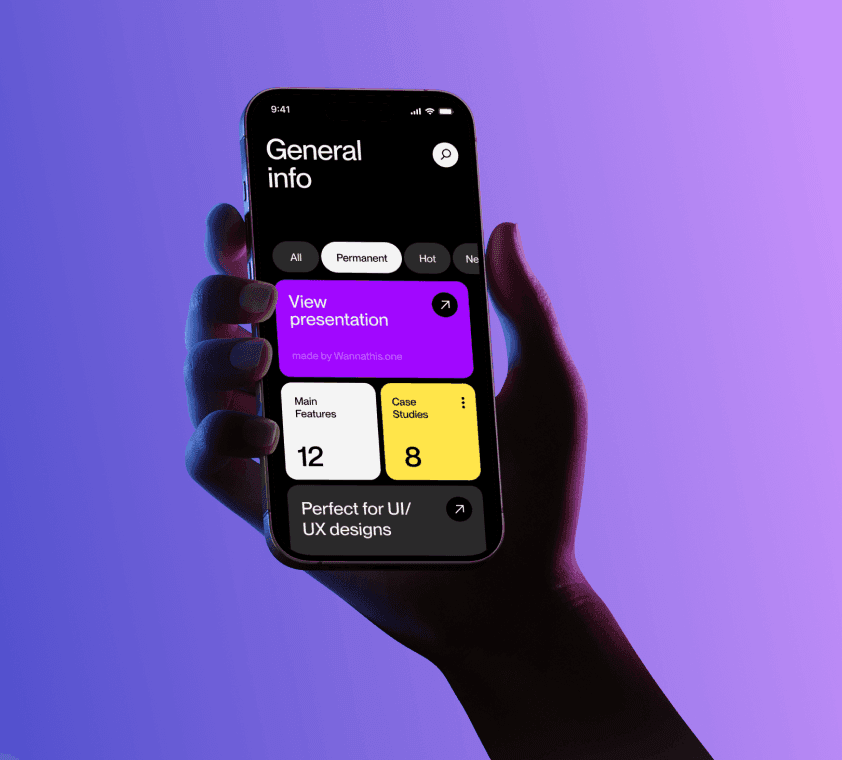 Free realistic hand holding a smartphone mockup with a modern UI