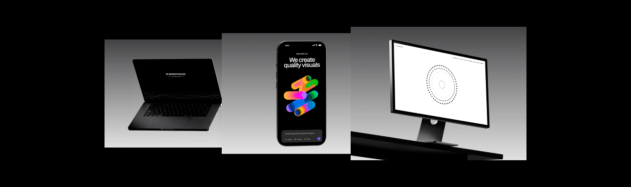 Dark Animated Apple Device Mockups for UI presentations