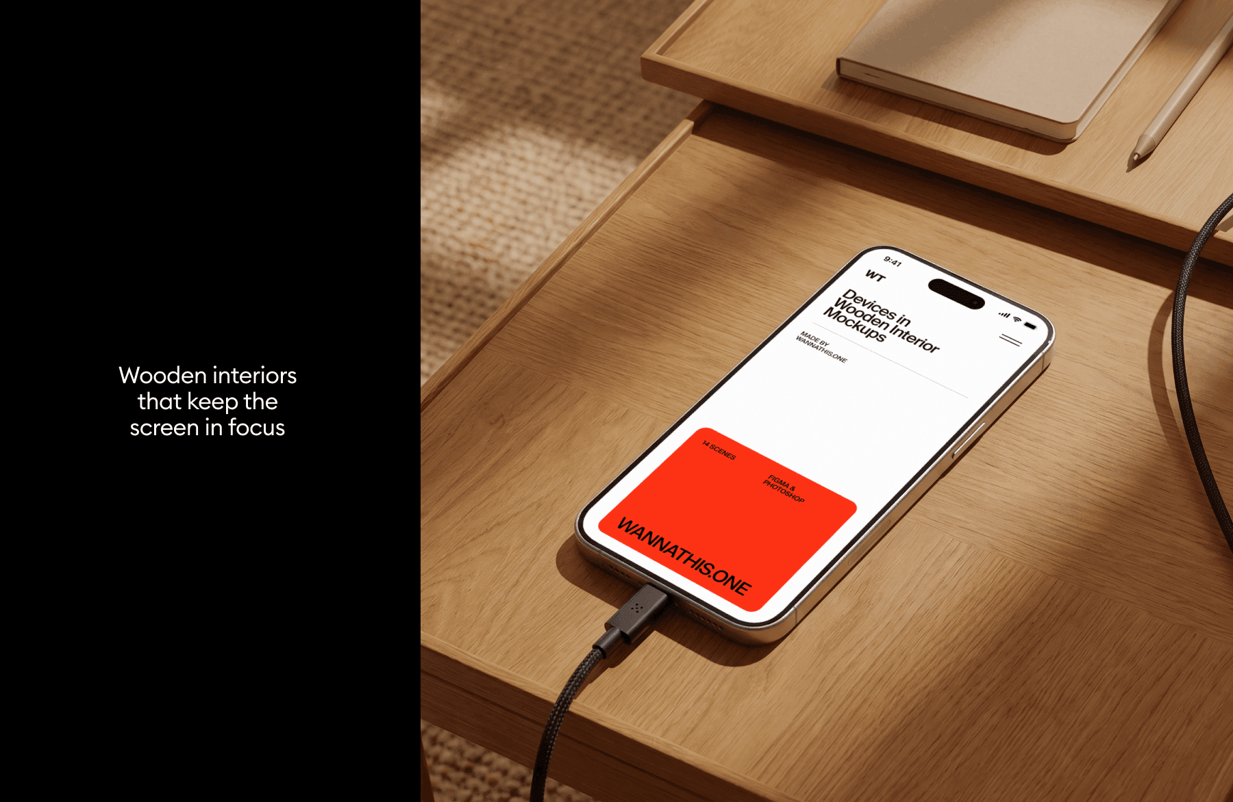 Soft Daylight Interior Device Mockups for UI presentations
