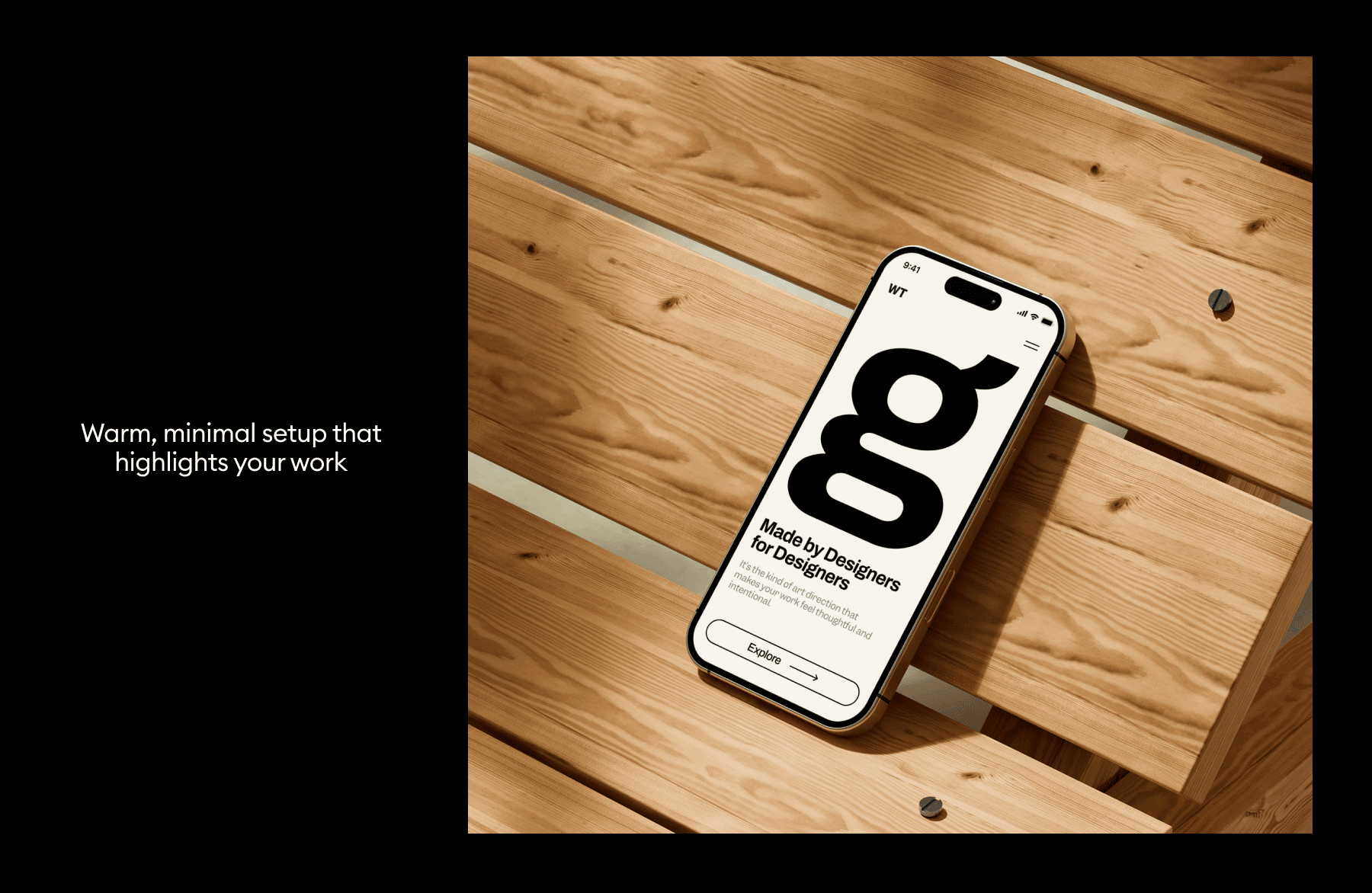 Wood Desk Workspace Mockups for design projects