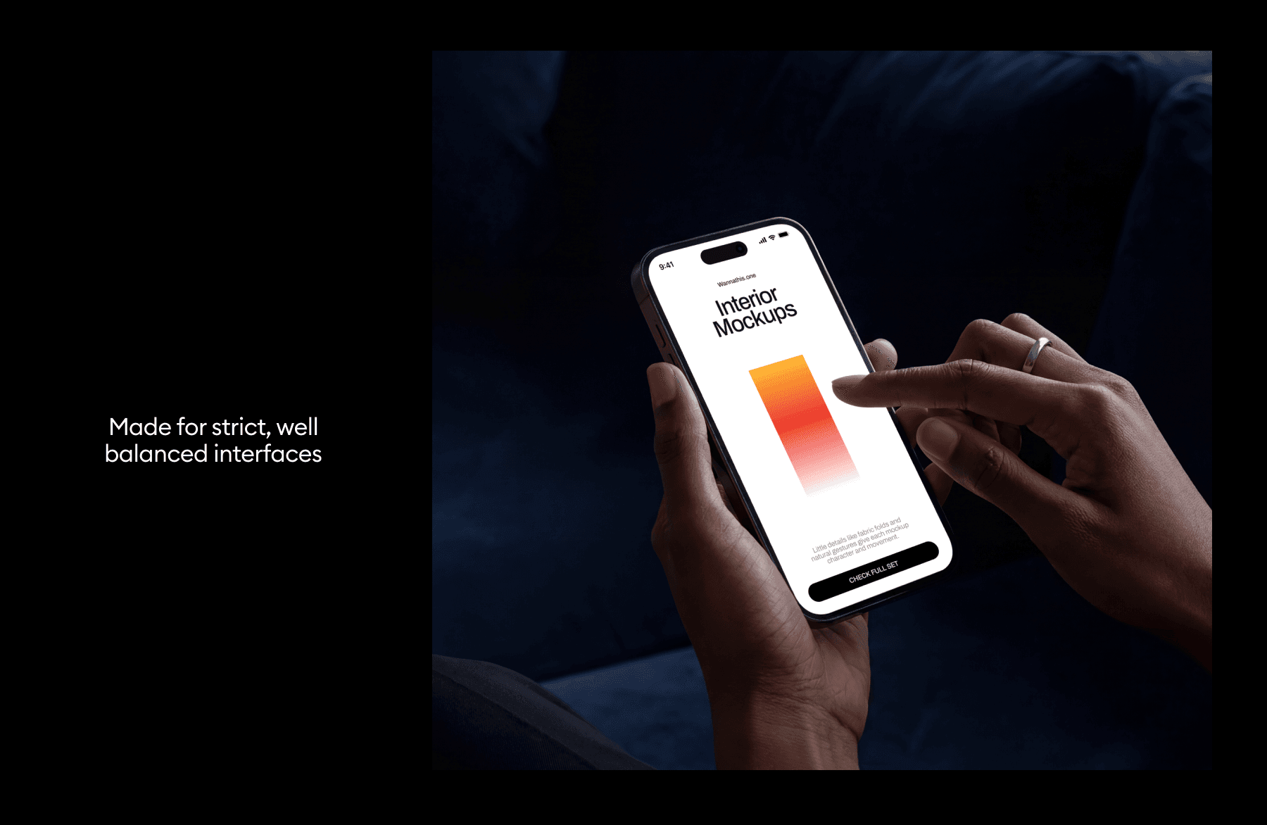 Devices in Hands Interior Mockups for UI presentations