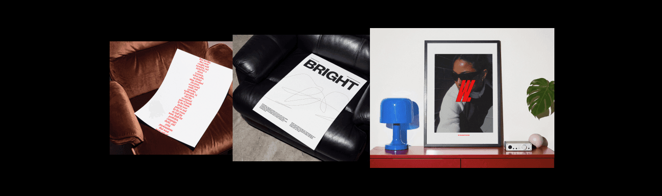 Editorial Poster Mockups for branding presentations