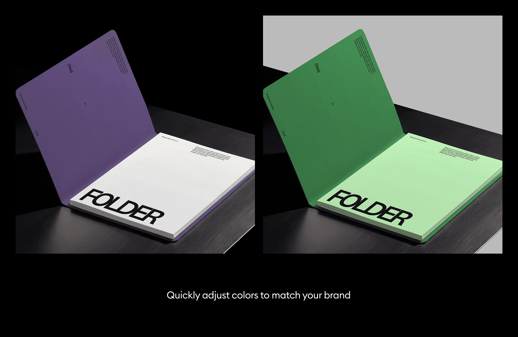 Presentation Folder Mockups for design projects